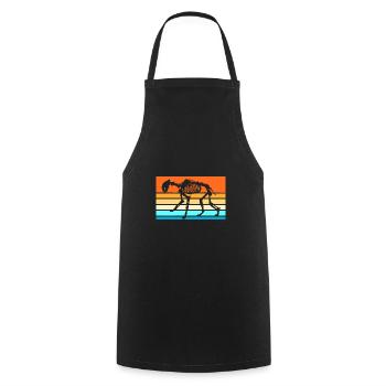 Sabre-toothed tiger - Cooking Apron - black - Front - AI Model Male 185 dark (185cm)