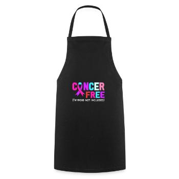 Thyroid cancer Thyroid cancer - Cooking Apron - black - Front - AI Model Male 185 dark (185cm)