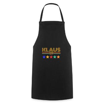 Klaus - Kochschürze - Schwarz - Vorne - AI Model Male 185 dark (185cm)