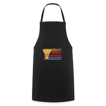 Federball Badminton - Cooking Apron - black - Front - AI Model Male 185 dark (185cm)