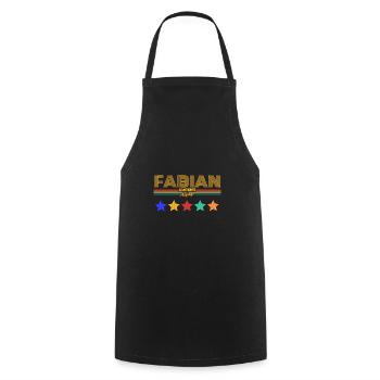 Fabian - Cooking Apron - black - Front - AI Model Male 185 dark (185cm)