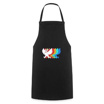 Mothman - Cooking Apron - black - Front - AI Model Male 185 dark (185cm)