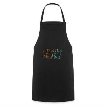 Chèvres - Tablier de cuisine - noir - Devant - AI Model Male 185 dark (185cm)