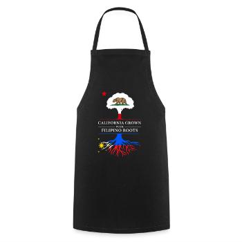 Kalifornisches Fil-Am Design für stolze Pinoys - Kochschürze - Schwarz - Vorne - AI Model Male 185 dark (185cm)