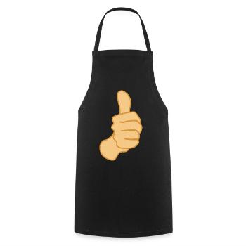 Pouce vers le haut Symbole Positif - Tablier de cuisine - noir - Devant - AI Model Male 185 dark (185cm)