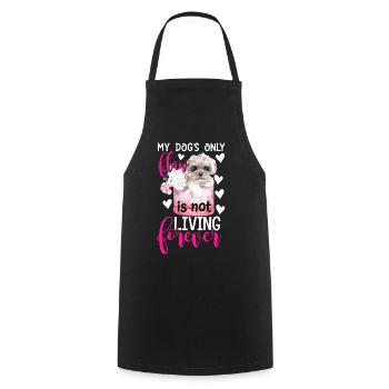 Only Flaw Of Shih Tzu Dog Funny Graphics - Cooking Apron - black - Front - AI Model Male 185 dark (185cm)