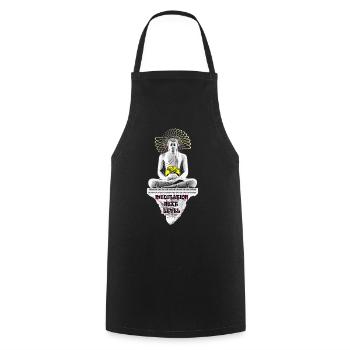 Meditation Next Level - Cooking Apron - black - Front - AI Model Male 185 dark (185cm)