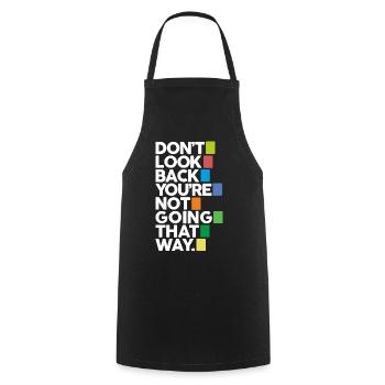 Don't look back (dark) - Cooking Apron - black - Front - AI Model Male 185 dark (185cm)