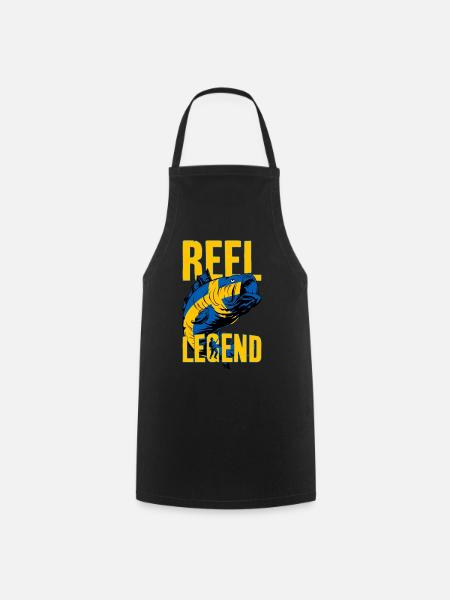ANGELN SCHWEDEN ANGLER FISCHEN REEL LEGEND - Kochschürze - Schwarz