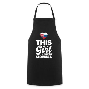 Slovakia Flag Vintage Slovak Flag Home - Cooking Apron - black - Front - AI Model Male 185 dark (185cm)