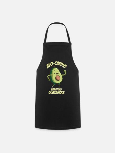 Sweating Guacamole Avocado - Kochschürze - Schwarz