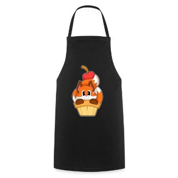 Fuchs Eiswaffel  - Cooking Apron - black - Front - AI Model Male 185 dark (185cm)