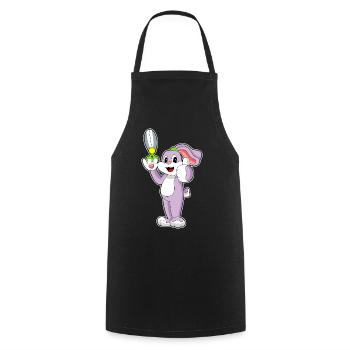 Ciseaux de coiffeur lapin - Tablier de cuisine - noir - Devant - AI Model Male 185 dark (185cm)