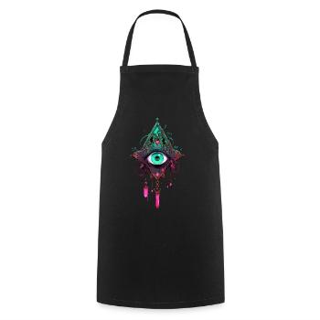 Dreamcatcher #1 - Cooking Apron - black - Front - AI Model Male 185 dark (185cm)