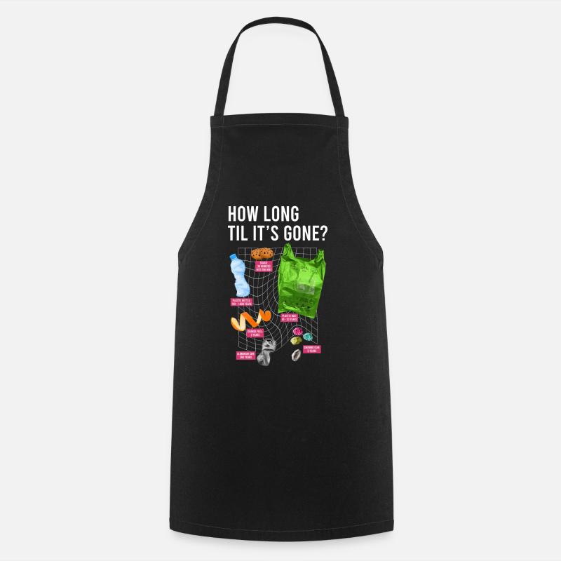 Reduce Reuse Recycle Repeat Recycling Earth Day - Cooking Apron - black