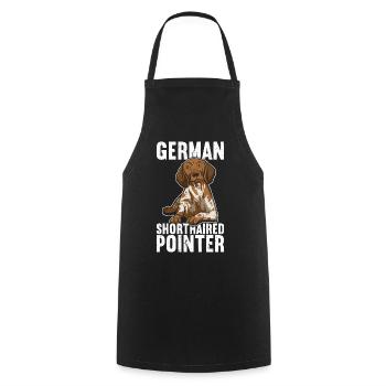 Braque allemand à poil court - Tablier de cuisine - noir - Devant - AI Model Male 185 dark (185cm)
