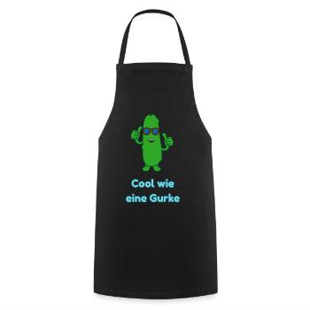 Cool wie eine Gurke - Kochschürze - Schwarz - Vorne - AI Model Male 185 dark (185cm)