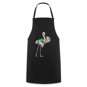 Flamingo Dart Dartpfeil - Cooking Apron - black - Front - AI Model Male 185 dark (185cm)