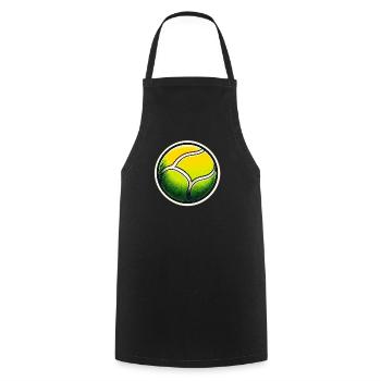 Tennisball grün gelb - Kochschürze - Schwarz - Vorne - AI Model Male 185 dark (185cm)