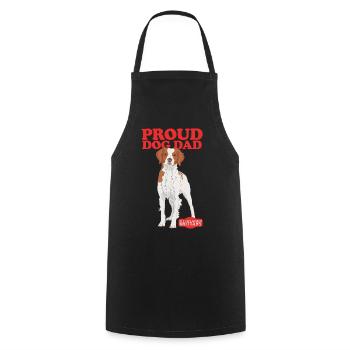 Brittany Dad Epagneul Breton Vorstehhund Geschenk - Kochschürze - Schwarz - Vorne - AI Model Male 185 dark (185cm)