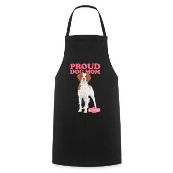 Brittany Mom Epagneul Breton Vorstehhund Geschenk - Kochschürze - Schwarz - Vorne - AI Model Male 185 dark (185cm)