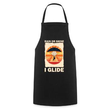 Abenteuerlicher Fallschirmflug Sonnenuntergang - Kochschürze - Schwarz - Vorne - AI Model Male 185 dark (185cm)