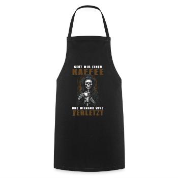 Funny Sayings Fun Outfits Irony Sarcasm - Cooking Apron - black - Front - AI Model Male 185 dark (185cm)
