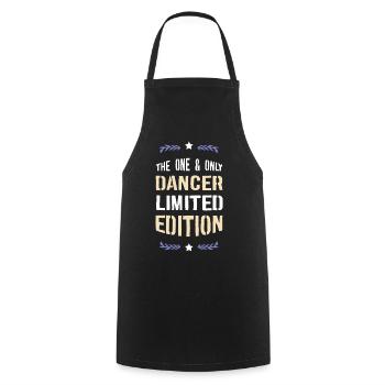 Lettrage Dancers en édition limitée - Tablier de cuisine - noir - Devant - AI Model Male 185 dark (185cm)