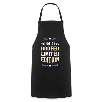 The only Roofer Limited Edition - Cooking Apron - black - Front - AI Model Male 185 dark (185cm)