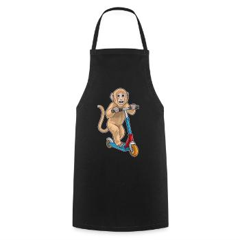 Monkey Kick Scooter - Cooking Apron - black - Front - AI Model Male 185 dark (185cm)