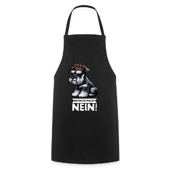 Avant que vous ne demandiez Pas de Schnauzer Géant - Tablier de cuisine - noir - Devant - AI Model Male 185 dark (185cm)