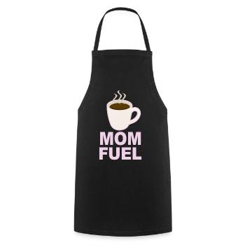 Mom Fuel – Coffee Powered Mom Design - Kochschürze - Schwarz - Vorne - AI Model Male 185 dark (185cm)