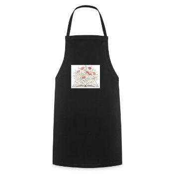 Books - Cooking Apron - black - Front - AI Model Male 185 dark (185cm)