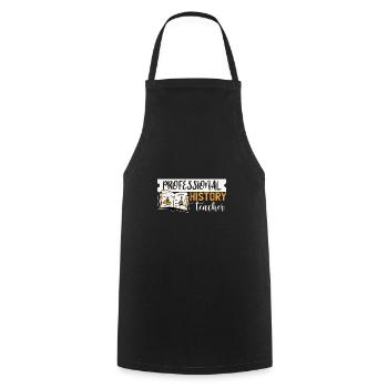 History Teacher - Cooking Apron - black - Front - AI Model Male 185 dark (185cm)