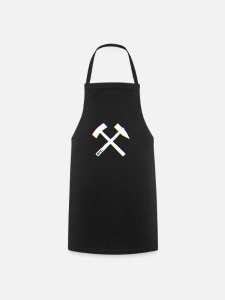 Schlägel & Eisen - Erzgebirge Fashion and clothing - Cooking Apron - black