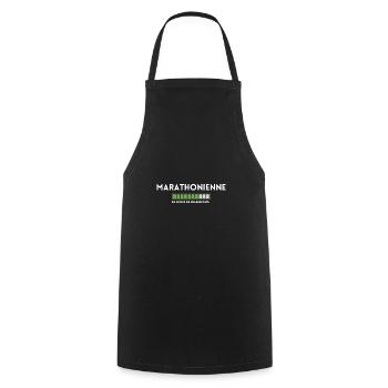 Marathonienne en cours de chargement - Tablier de cuisine - noir - Devant - AI Model Male 185 dark (185cm)
