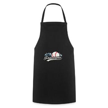 Philadelphia baseball skyline Philly USA sports - Cooking Apron - black - Front - AI Model Male 185 dark (185cm)