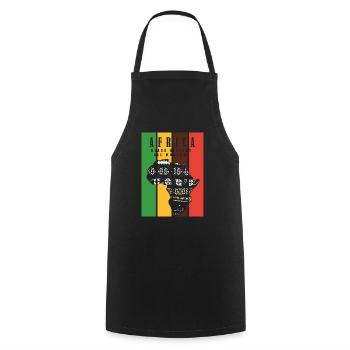 African Black History Month - Tablier de cuisine - noir - Devant - AI Model Male 185 dark (185cm)