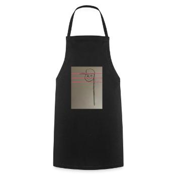 Die Note - Kochschürze - Schwarz - Vorne - AI Model Male 185 dark (185cm)