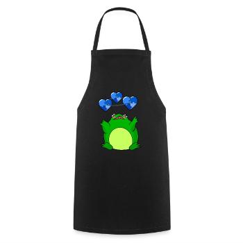 Frog Autism Puzzle Heart - Tablier de cuisine - noir - Devant - AI Model Male 185 dark (185cm)