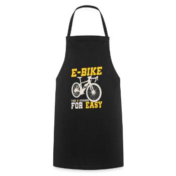 E-Bike The E Stands For Easy Electric Pedelec - Cooking Apron - black - Front - AI Model Male 185 dark (185cm)