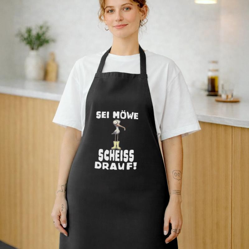Sei Möwe, Scheiss drauf! Spruch oder Geschenkidee Kochschürze