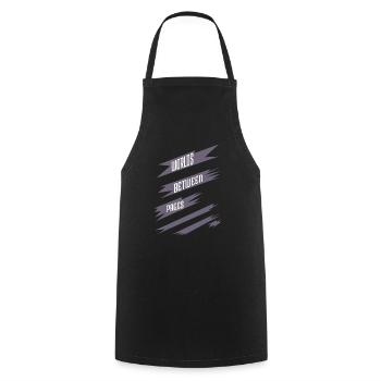 present book reviews mental getaway - Cooking Apron - black - Front - AI Model Male 185 dark (185cm)