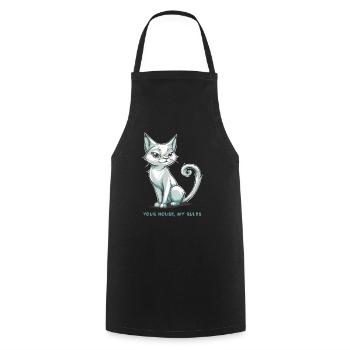 Your House, My Rules - Cooking Apron - black - Front - AI Model Male 185 dark (185cm)