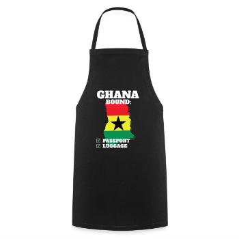 Ghana Bound Country Travel Ghanaian Flag Vacation - Cooking Apron - black - Front - AI Model Male 185 dark (185cm)