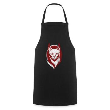 Cool Cat Logo Cat Kitten - Cooking Apron - black - Front - AI Model Male 185 dark (185cm)