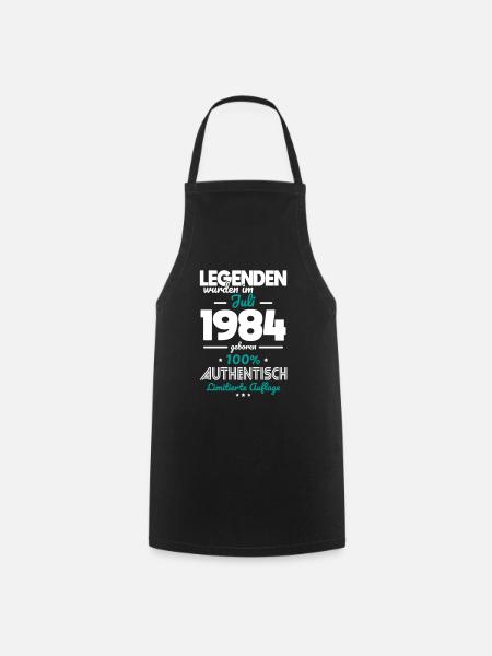 40. Geburtstag - Legenden wurden im Juli 1984 - Kochschürze - Schwarz