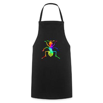 Ameise Insekt Regenbogen Tiere Polygon - Kochschürze - Schwarz - Vorne - AI Model Male 185 dark (185cm)
