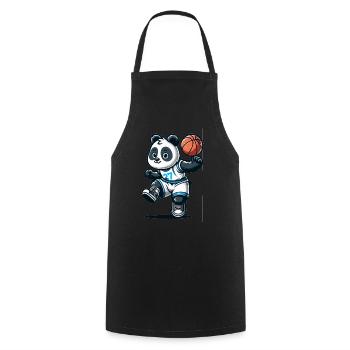 Cute Basketball Player Panda - Kochschürze - Schwarz - Vorne - AI Model Male 185 dark (185cm)
