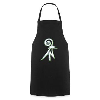 baslerstab Basel - Kochschürze - Schwarz - Vorne - AI Model Male 185 dark (185cm)